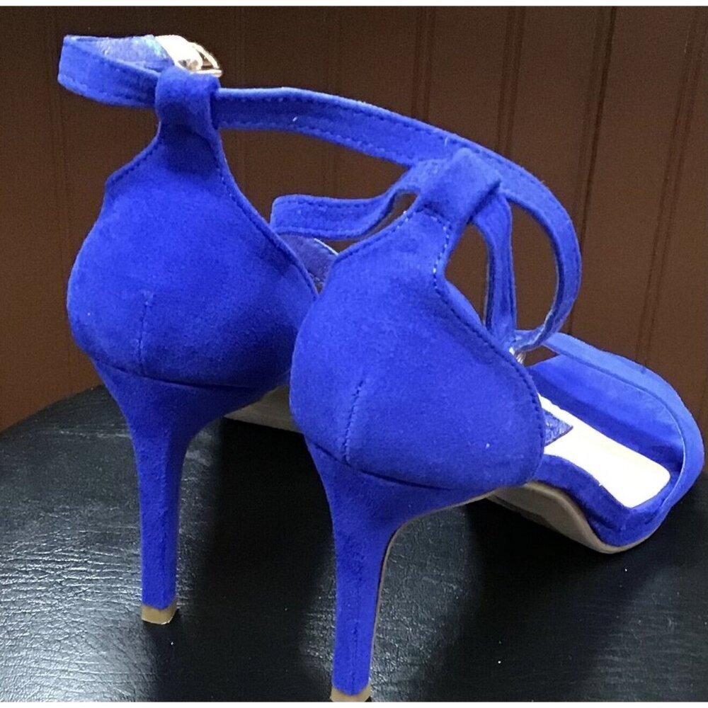 DREAM PAIRS Women's Ankle Strap Open Toe Stilettos High Heel Pump Shoes Size 7 - Picture 4 of 6